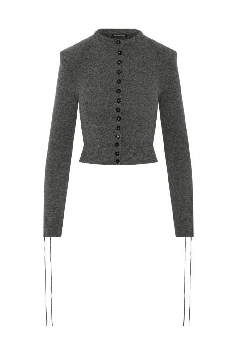 Jate Fitted Cardigan with Laced Up Sleeves