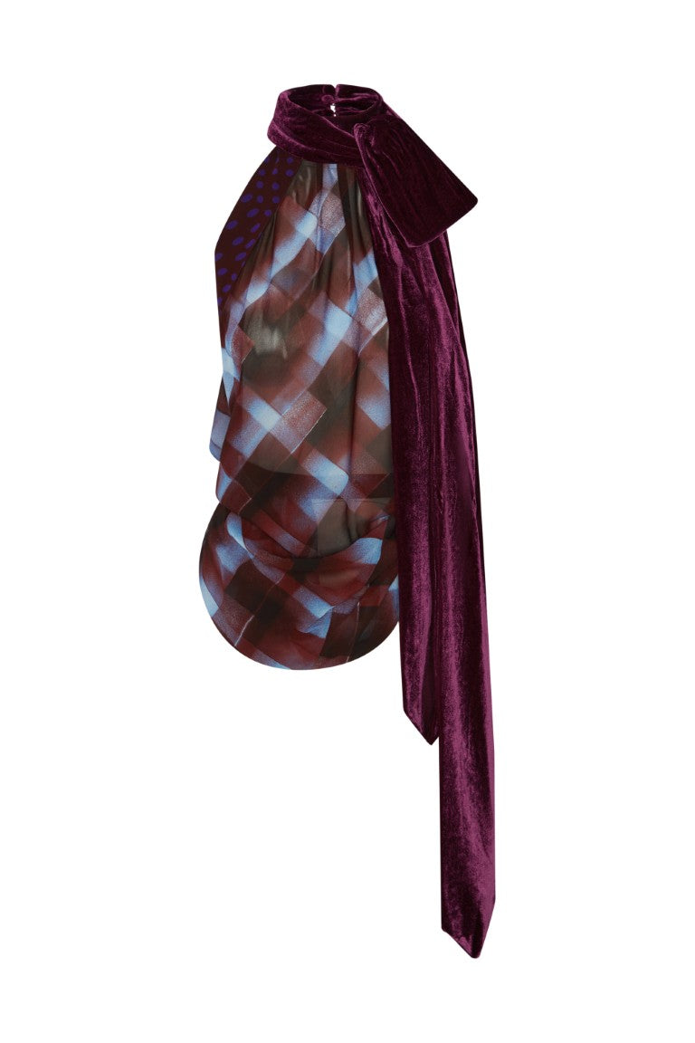 Cevira Wool Halter Neck Top