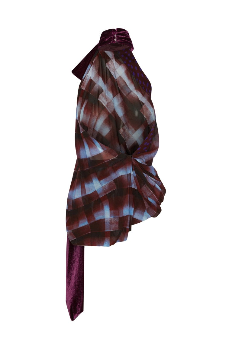 Cevira Wool Halter Neck Top