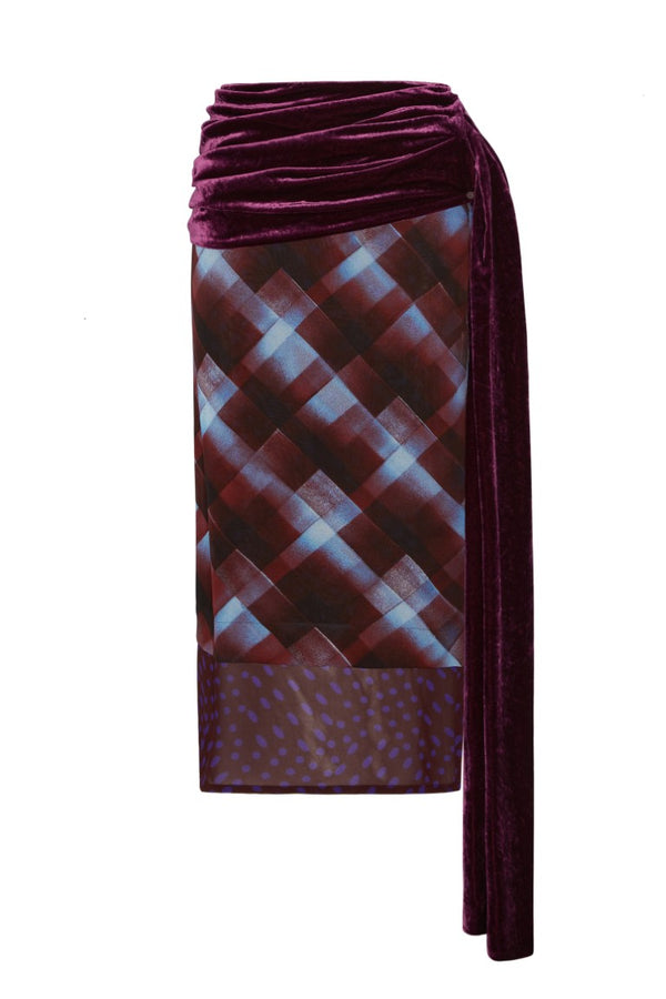 Senice Draped Midi Skirt