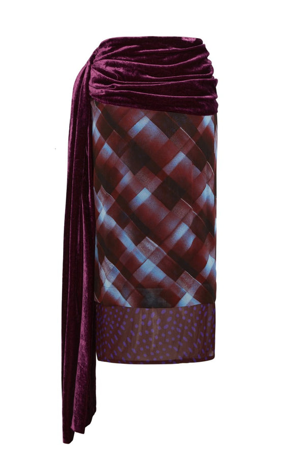 Senice Draped Midi Skirt