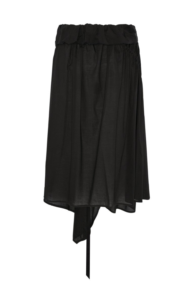 Maike Midi Ruffled Skirt with Drawstrings