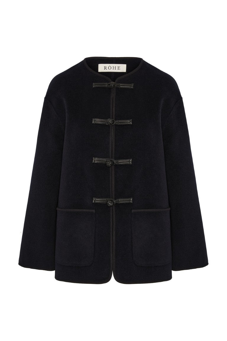 Mandarin Double-Faced Wool Jacket