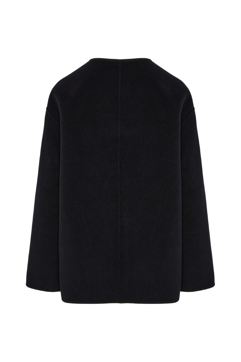 Mandarin Double-Faced Wool Jacket