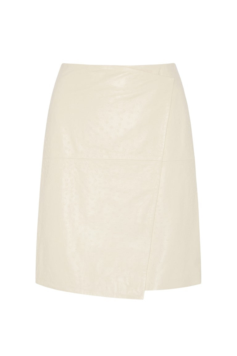 Gora Leather Wrap Skirt