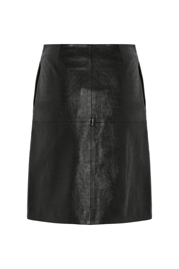 Gora Leather Wrap Skirt