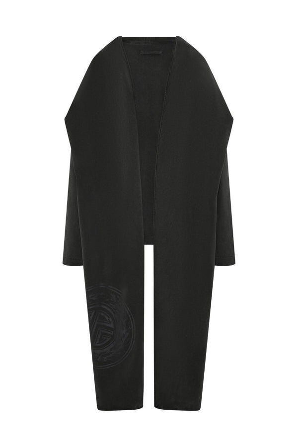 Washed Jersey Crew Neck with Scarf Printed "JPG Laurier Stamp" Logo