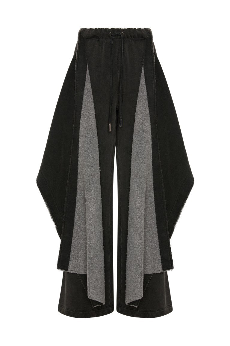 Washed French Terry Jogging Pant with Detachable Scarf