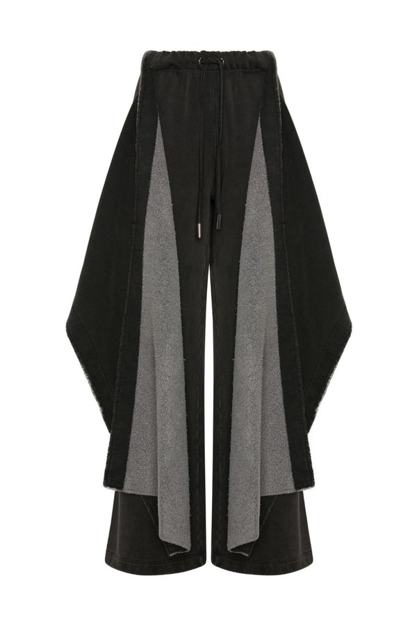 Washed French Terry Jogging Pant with Detachable Scarf