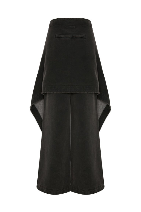 Washed French Terry Jogging Pant with Detachable Scarf