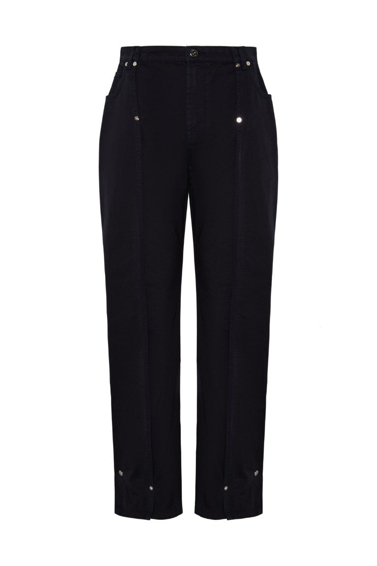 Overdyed Denim Trouser with Upper Denim Panel