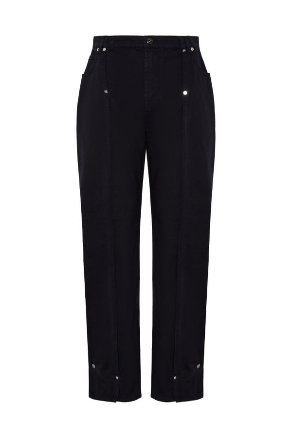 Overdyed Denim Trouser with Upper Denim Panel