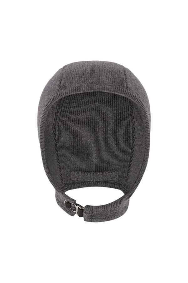 Ribbed Beanie Cap with Lingerie Garter