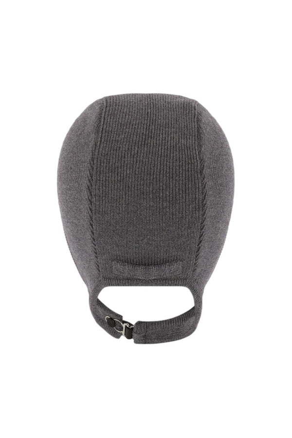 Ribbed Beanie Cap with Lingerie Garter