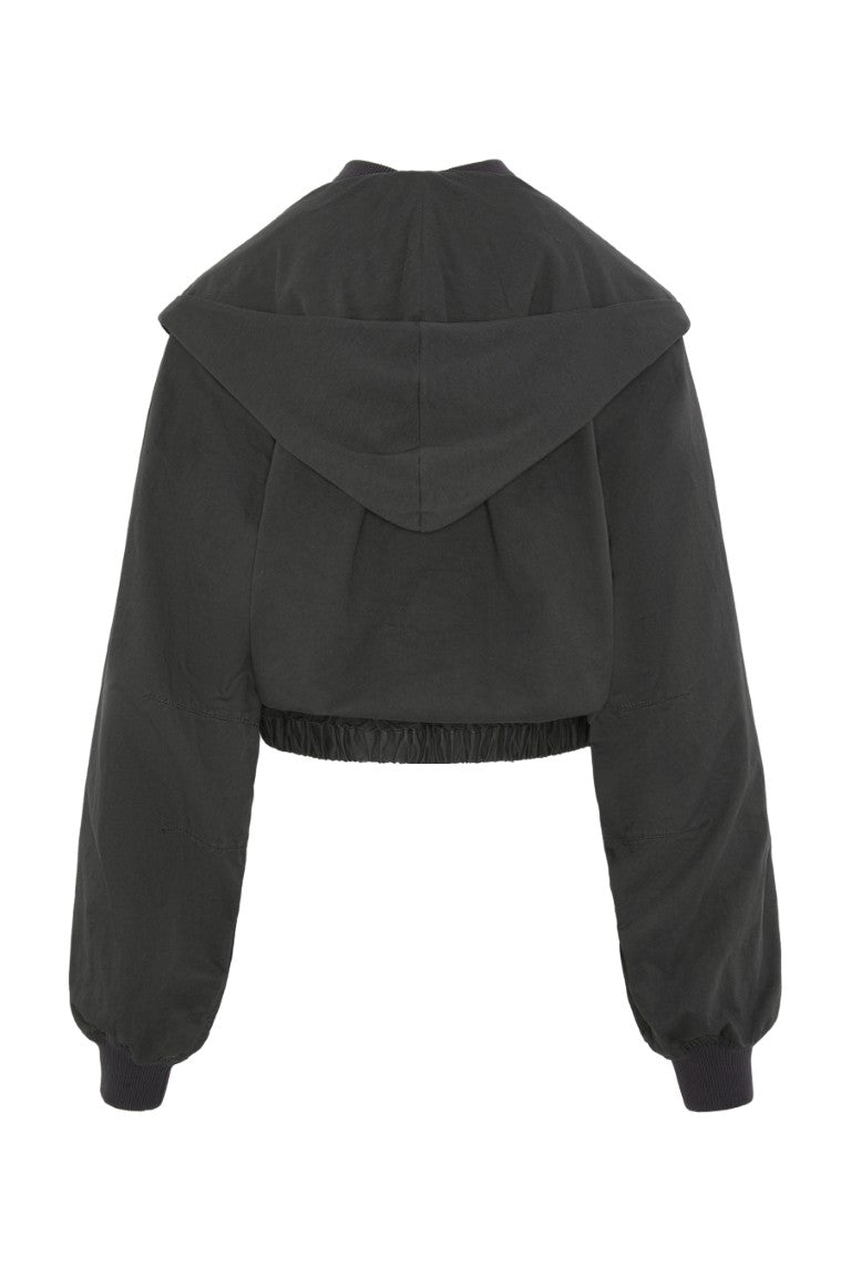 Cotton Bolero Jacket W/ Hoodie