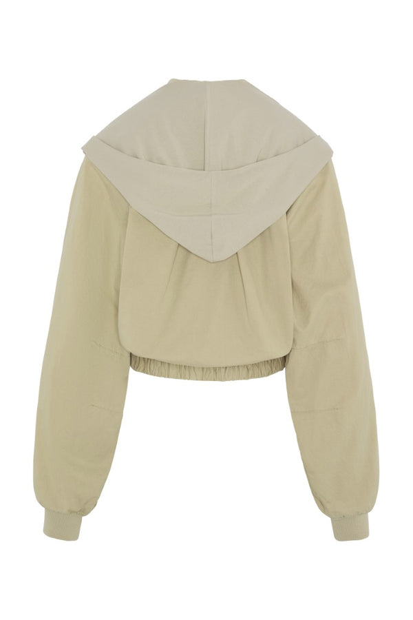 Cotton Bolero Jacket W/ Hoodie