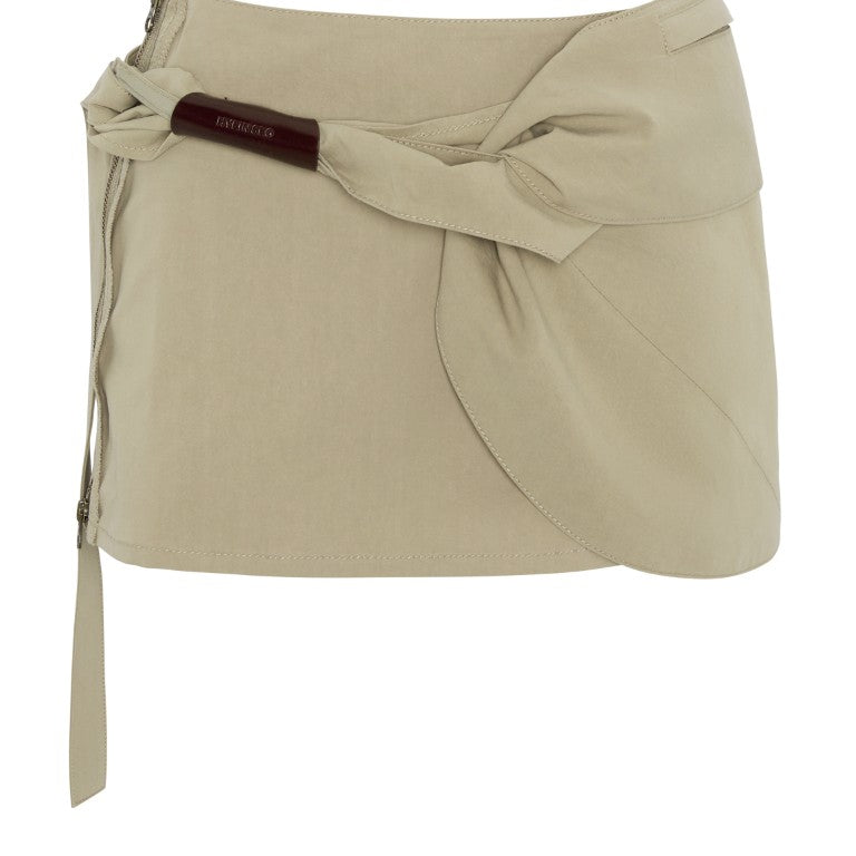 Knotted Mini Skirt