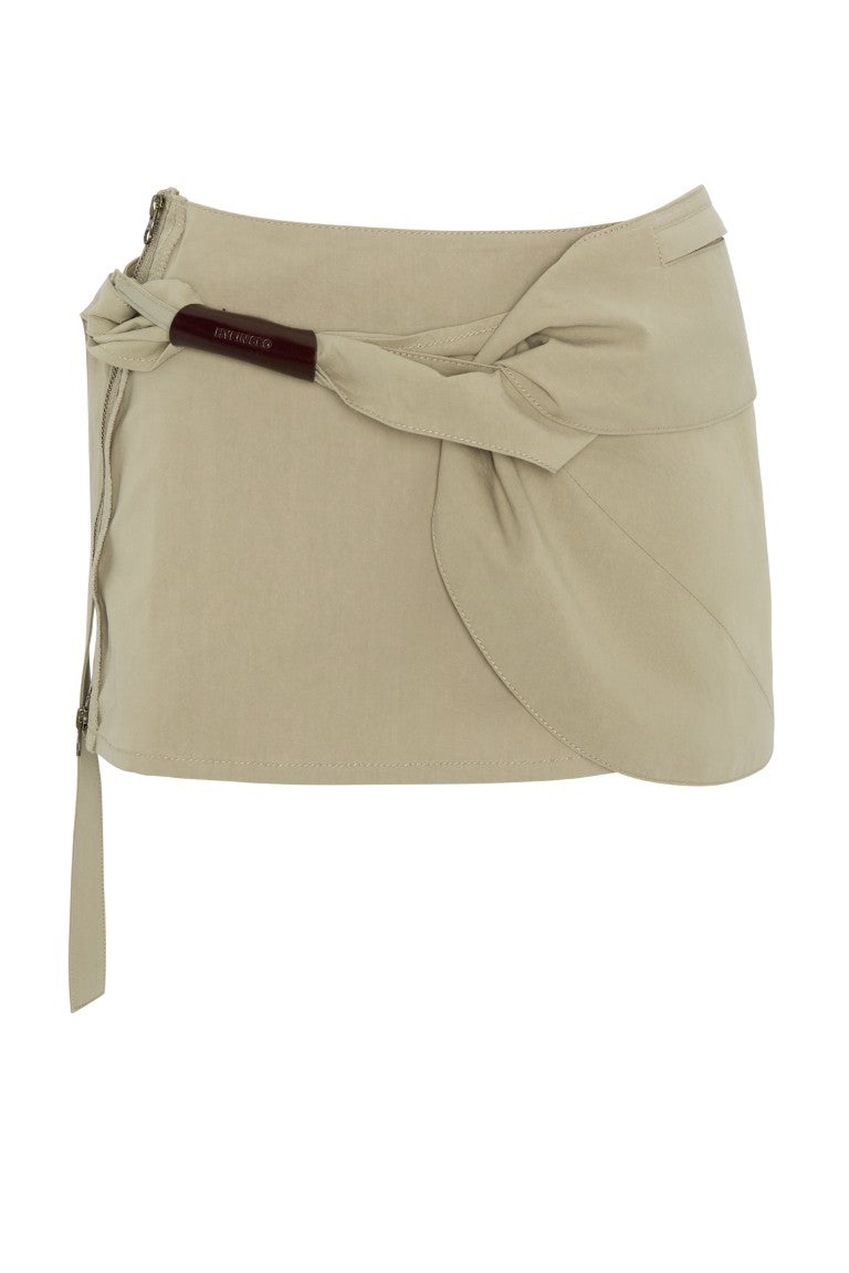 Knotted Mini Skirt