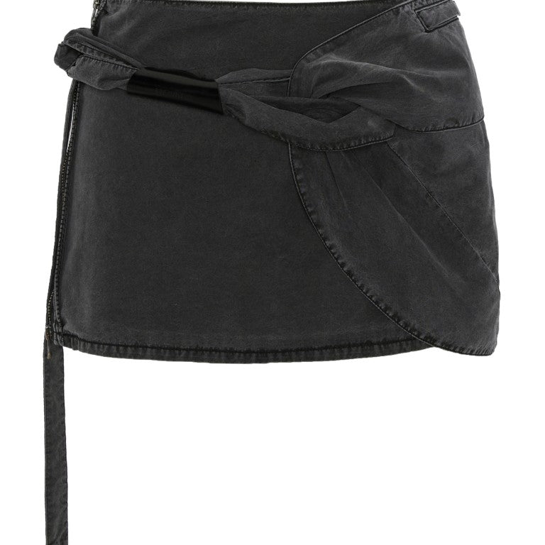Knotted Mini Skirt