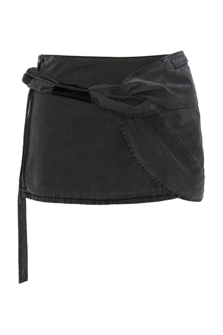 Knotted Mini Skirt