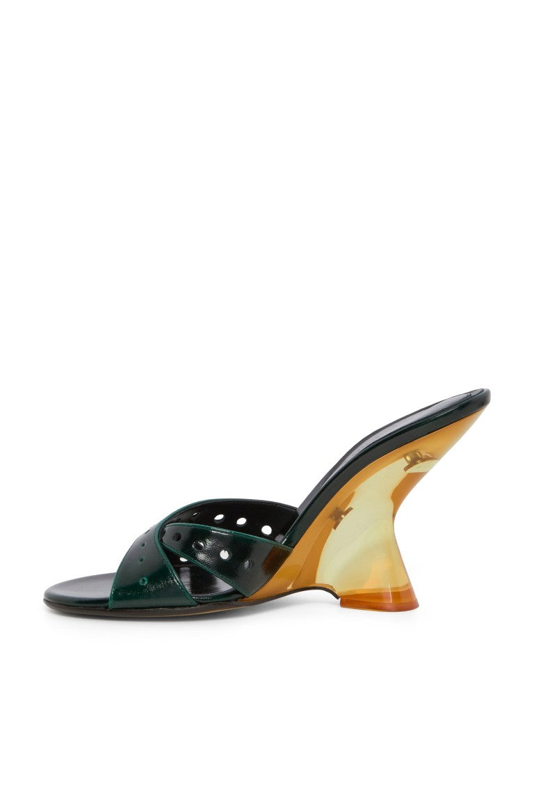 Open Toe Leather Mules
