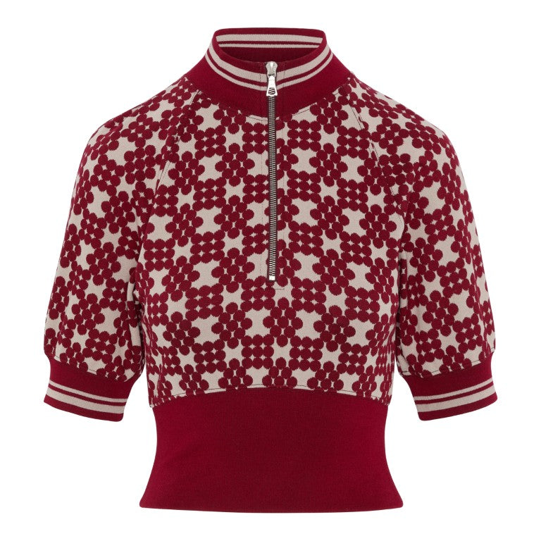 Ribbed Jacquard Sweater