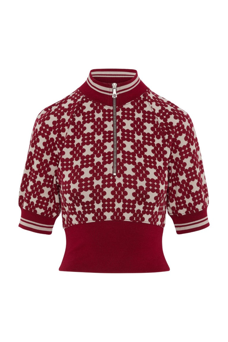 Ribbed Jacquard Sweater