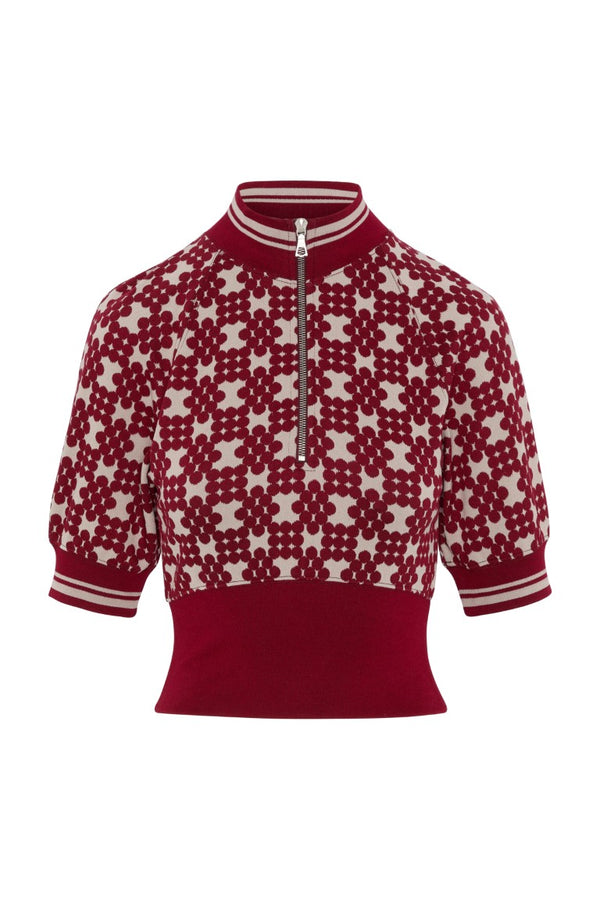 Ribbed Jacquard Sweater