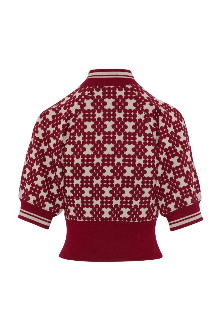 Ribbed Jacquard Sweater