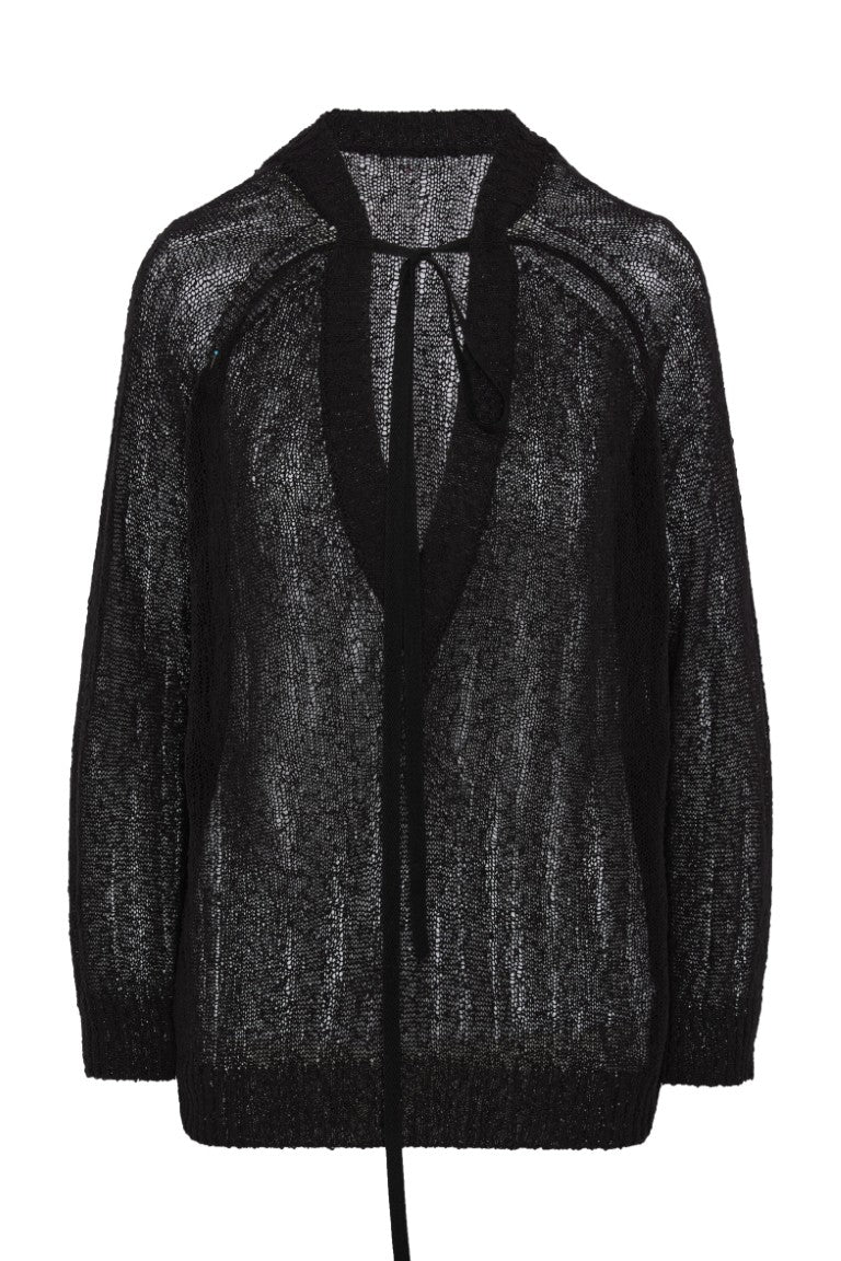 Nies Comfort Sweater With Deep V-Neck on Back