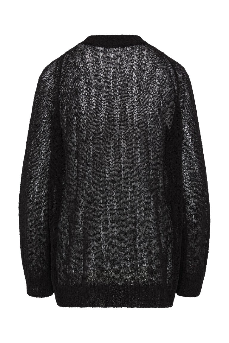 Nies Comfort Sweater With Deep V-Neck on Back