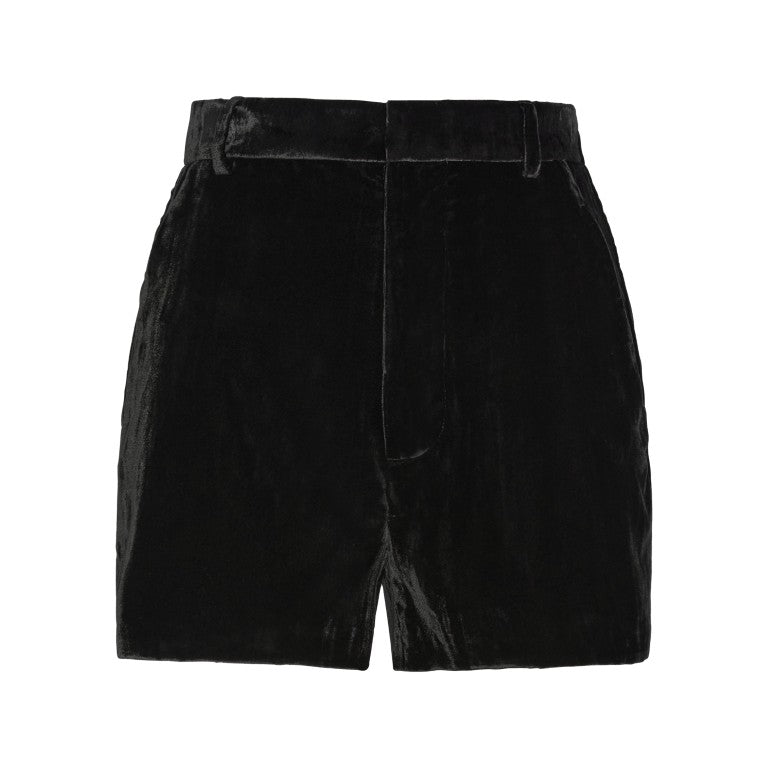 Stine High Waist Tailored Velvet Shorts