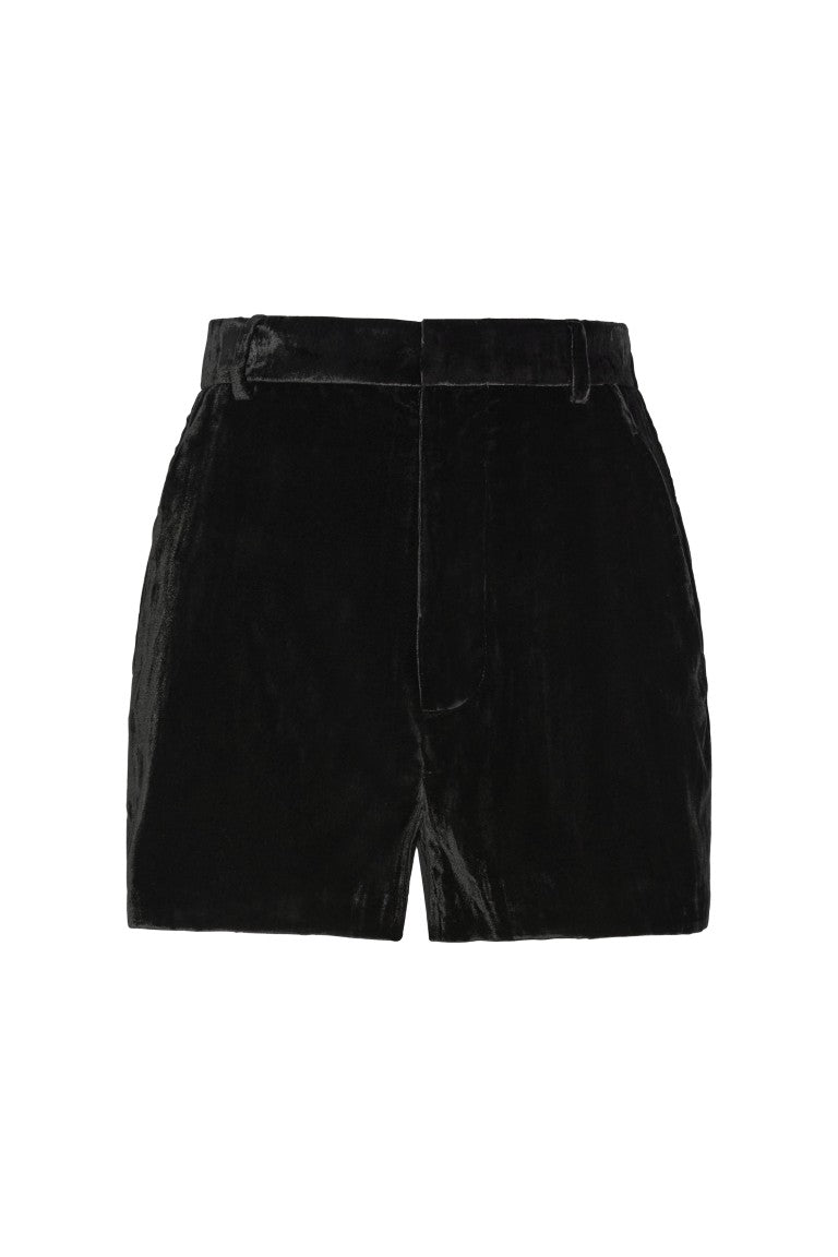 Stine High Waist Tailored Velvet Shorts