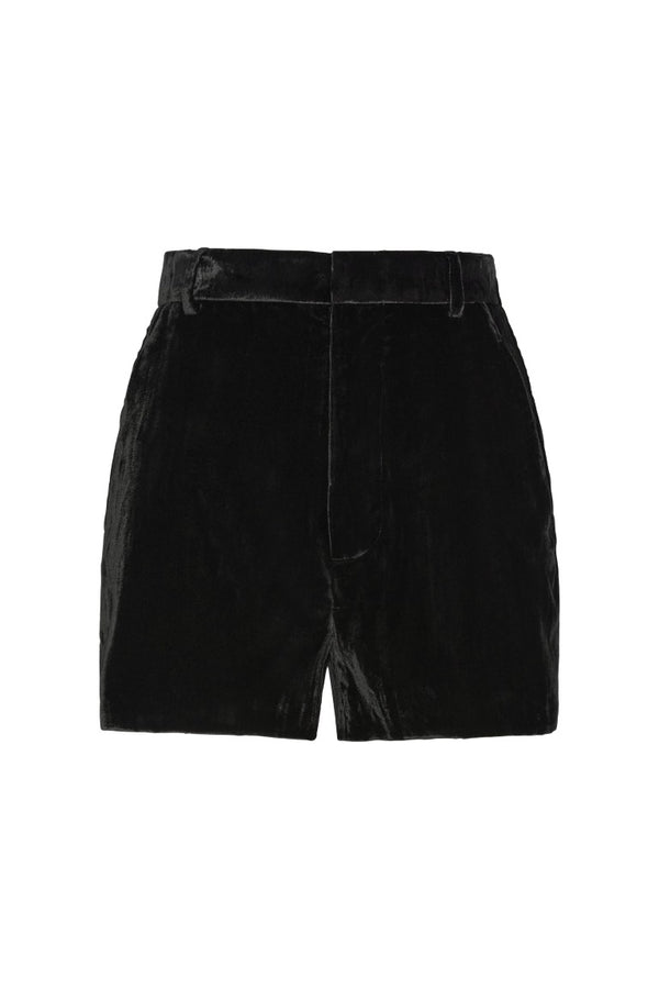Stine High Waist Tailored Velvet Shorts