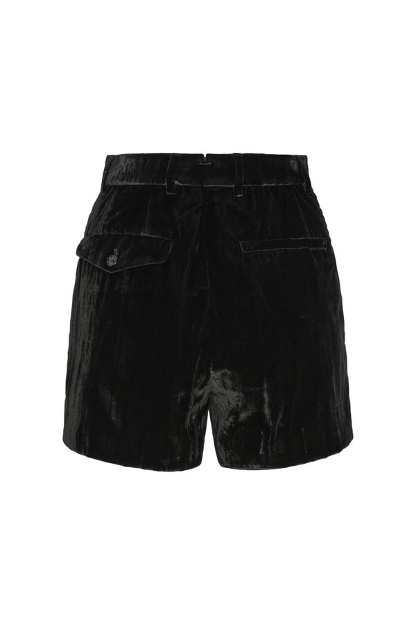 Stine High Waist Tailored Velvet Shorts