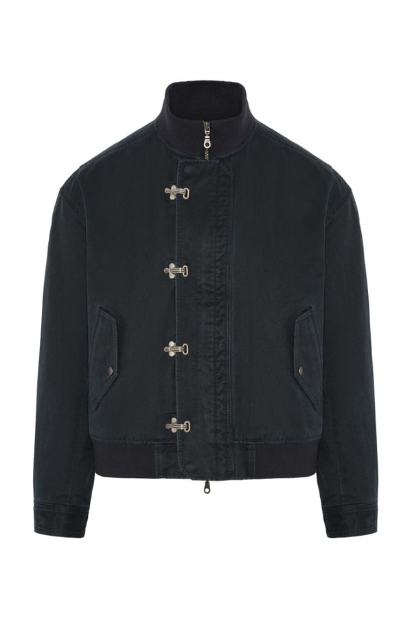Washed Deck Hook Lip Bomber Jacket