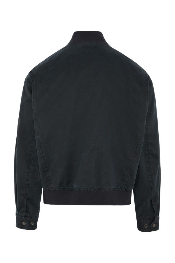 Washed Deck Hook Lip Bomber Jacket