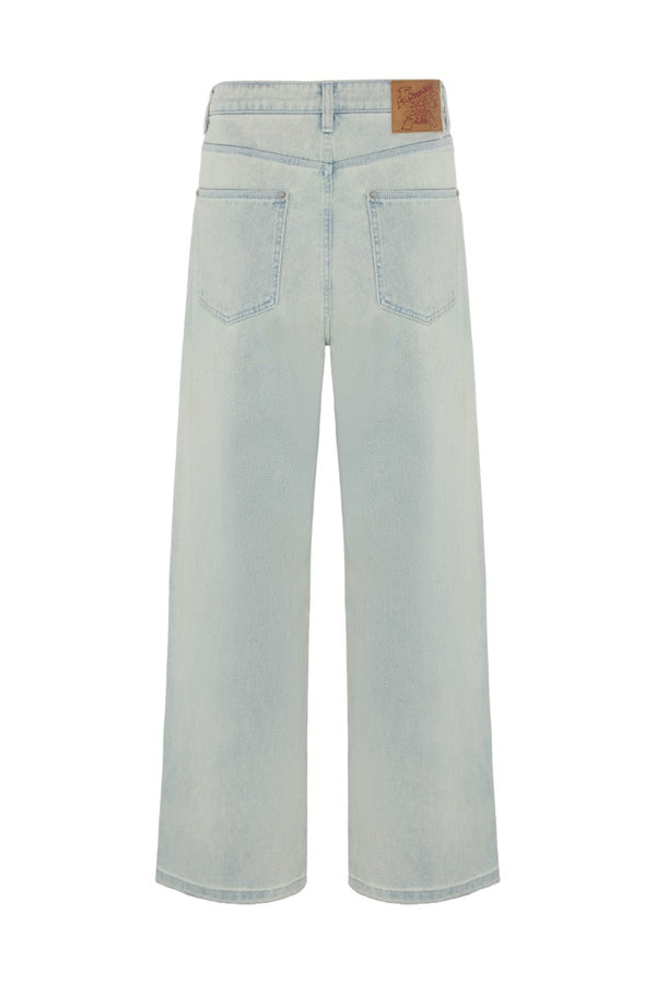 Straight Cut Sand Washed Jeans