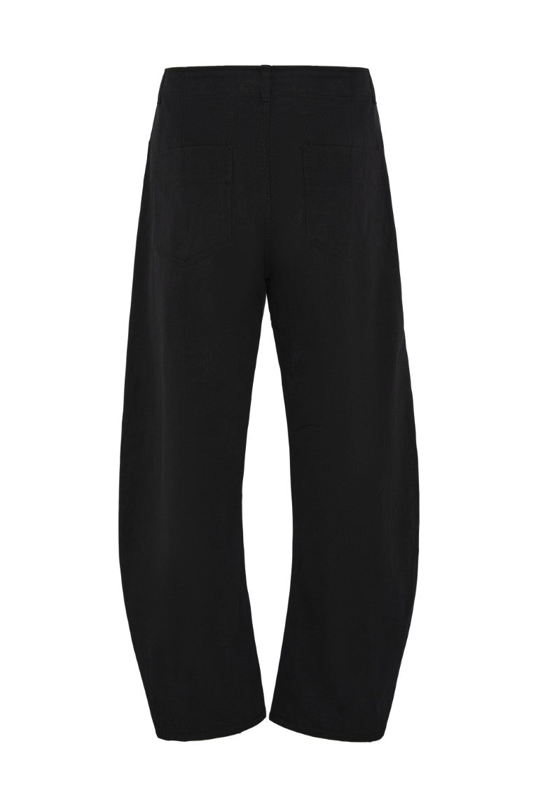 Deep Curved Cotton Blend Pants