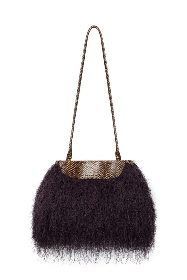 Ruffled Crossbody Clutch Bag