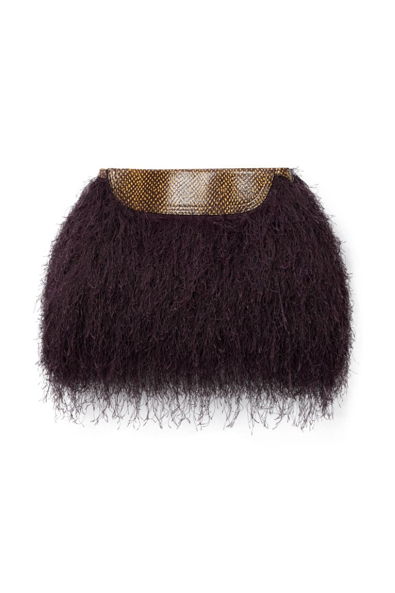 Ruffled Crossbody Clutch Bag