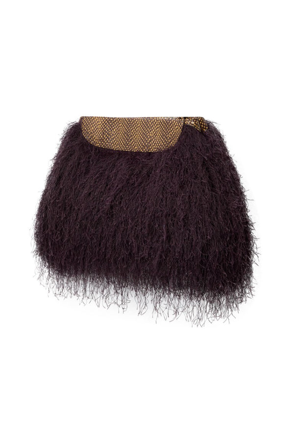 Ruffled Crossbody Clutch Bag