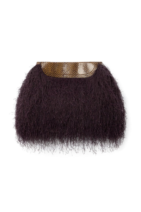 Ruffled Crossbody Clutch Bag