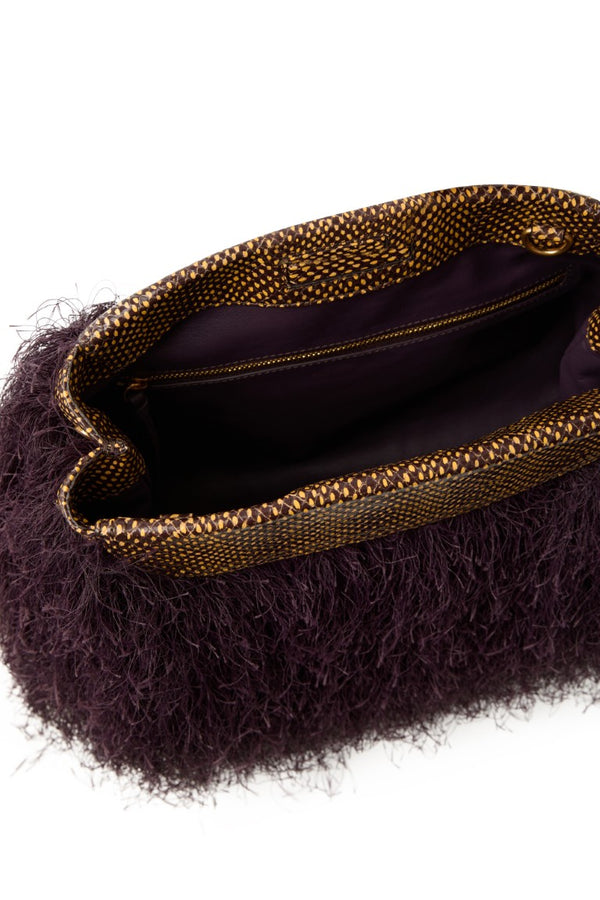 Ruffled Crossbody Clutch Bag