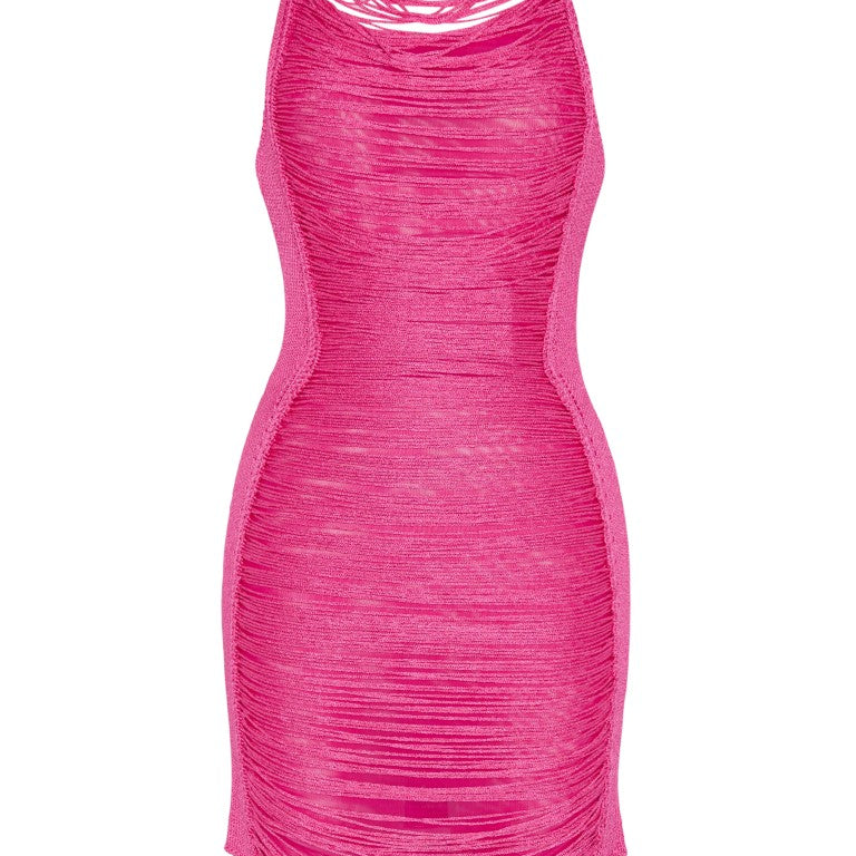 Mini Dress - Viscose Fringes