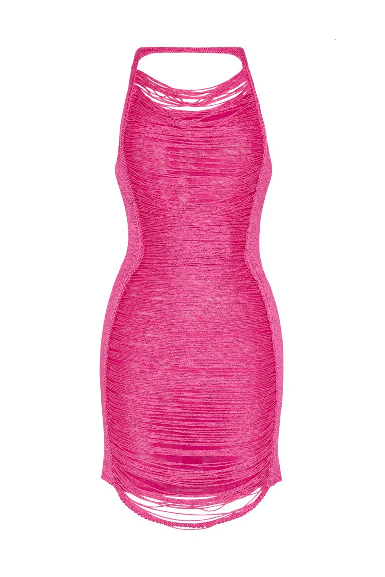 Mini Dress - Viscose Fringes
