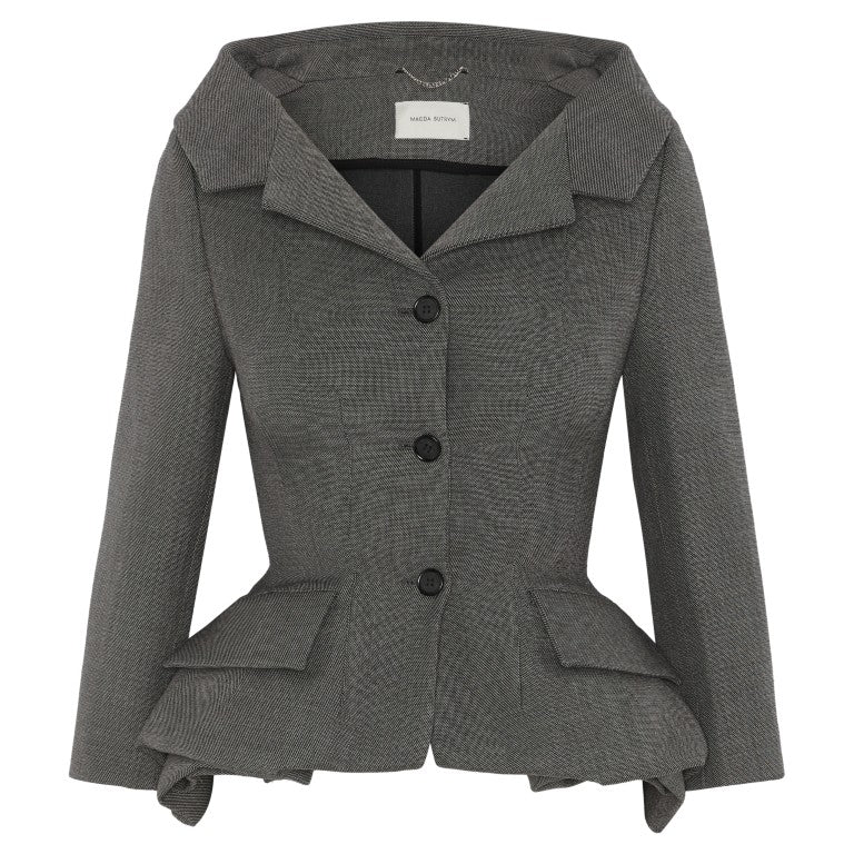Peplum Wool Blazer