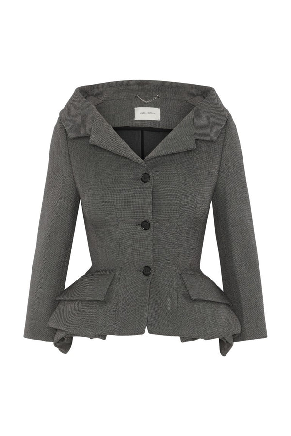 Peplum Wool Blazer
