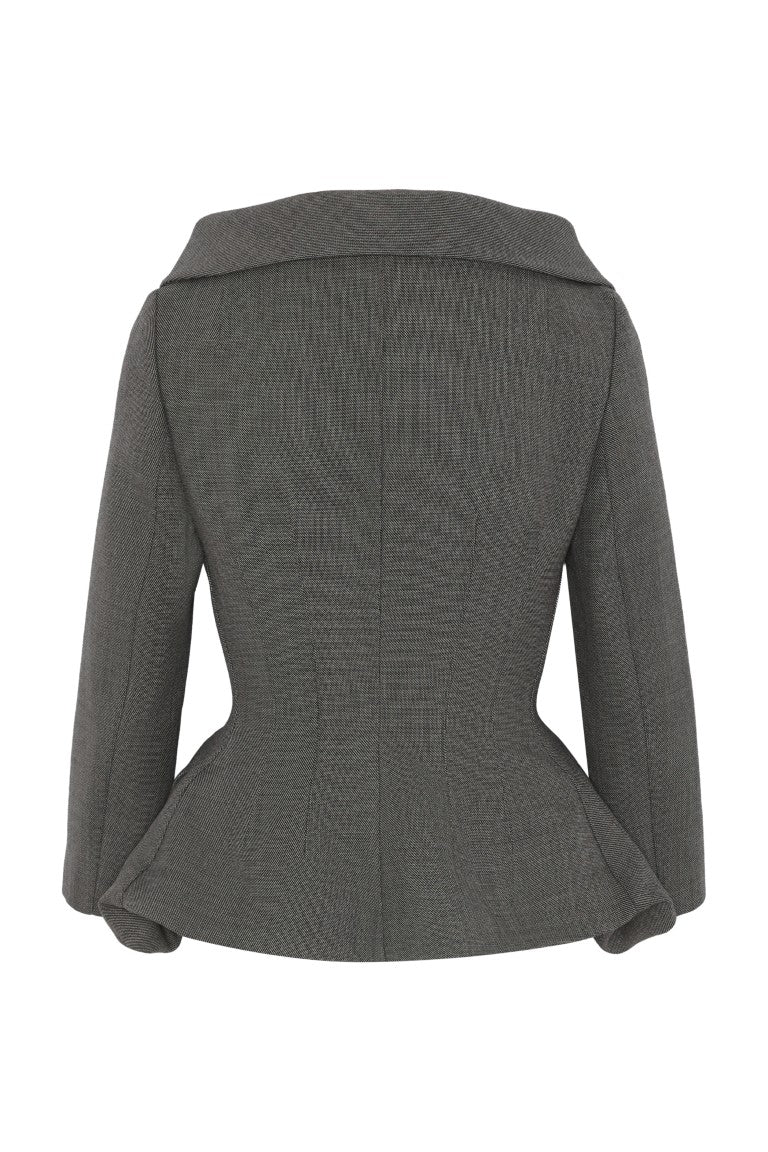 Peplum Wool Blazer