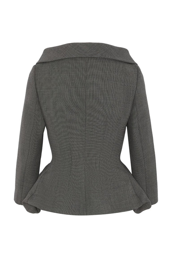 Peplum Wool Blazer